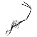 Loewe Anagram Charm Key Holder Calf Palladium Black