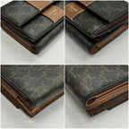 Celine Trifold Wallet Triomphe Brown — view 5