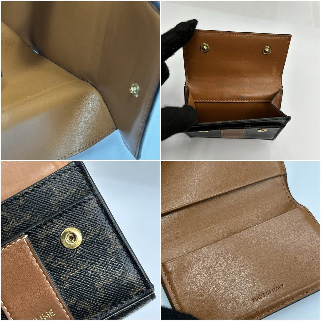 Celine Trifold Wallet Triomphe Brown — view 7