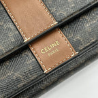 Celine Trifold Wallet Triomphe Brown — view 8