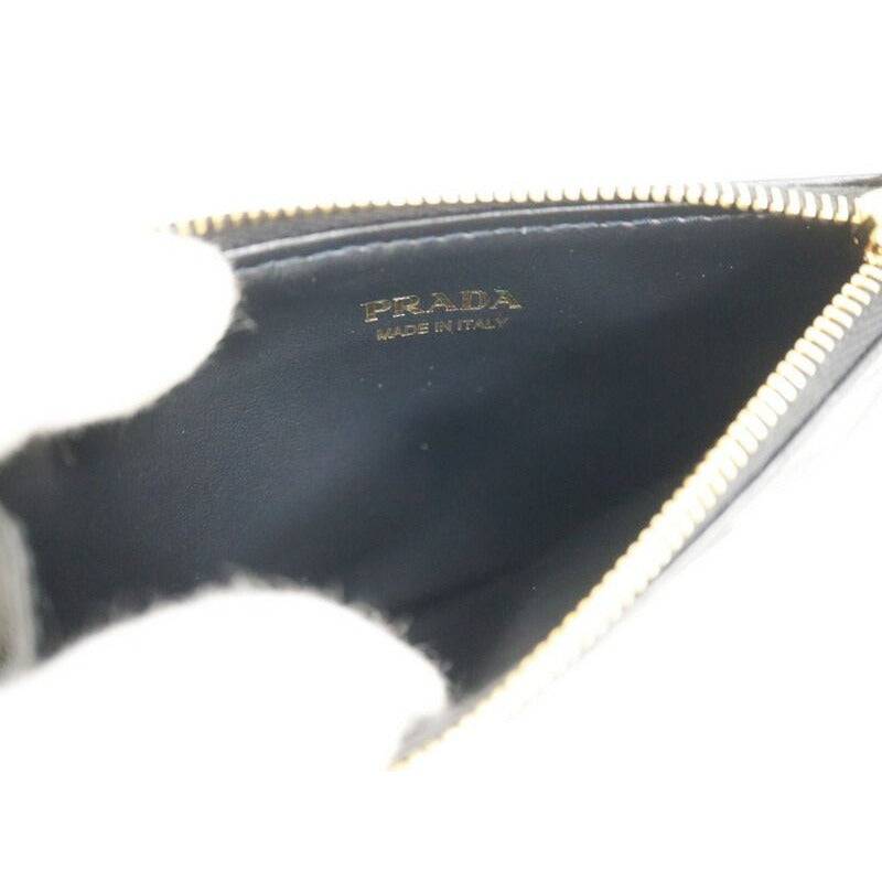 Prada Card Holder Black Triangle Leather — view 5
