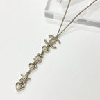 Chanel Necklace Coco Mark Choker Pearl Rhinestone Heart