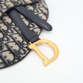 Christian Dior Oblique Saddle Waist Pouch Jacquard Navy — view 5