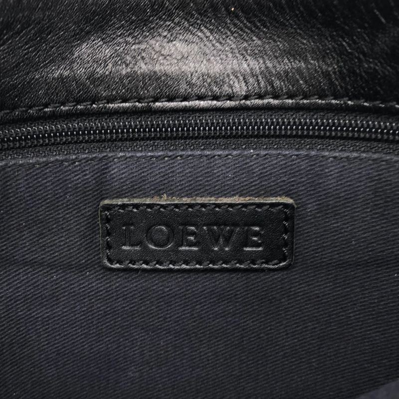 Loewe Anagram Canvas Shoulder Bag Beige Black — view 5