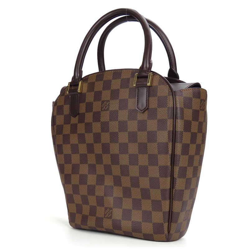 Louis Vuitton Handbag Sariasau Damier Ebene Brown Gold Hardware — view 2