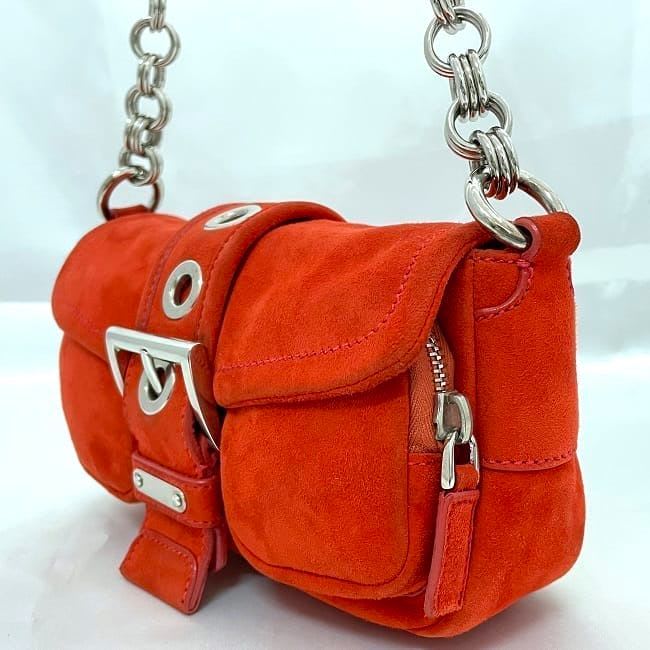 Prada Bag Orange Suede — view 6