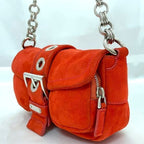 Prada Bag Orange Suede — view 6