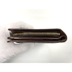 Louis Vuitton Monogram Porte Papier Zip Snap Closure Fold Wallet Brown — view 4
