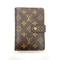 Louis Vuitton Monogram Porte Papier Zip Snap Closure Fold Wallet Brown