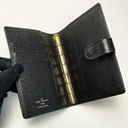 Louis Vuitton Epi Agenda PM Black Notebook Cover Gold Hardware — view 3