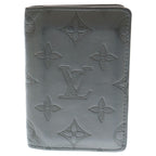 Louis Vuitton Monogram Shadow Leather Card Case Wallet Gray