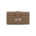 Hermes Bearn Key Case Quadruple Strand Epsom Etoupe Silver Key Holder