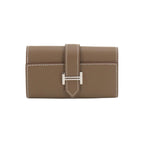 Hermes Bearn Key Case Quadruple Strand Epsom Etoupe Silver Key Holder