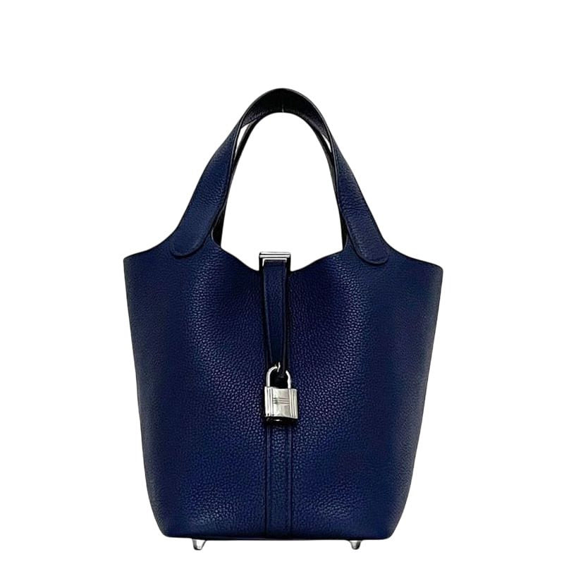 Hermes Handbag Picotin Lock PM Navy Blue Nuit