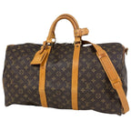 Louis Vuitton Keepall Bandouliere 50 2-Way Shoulder Bag Monogram Brown