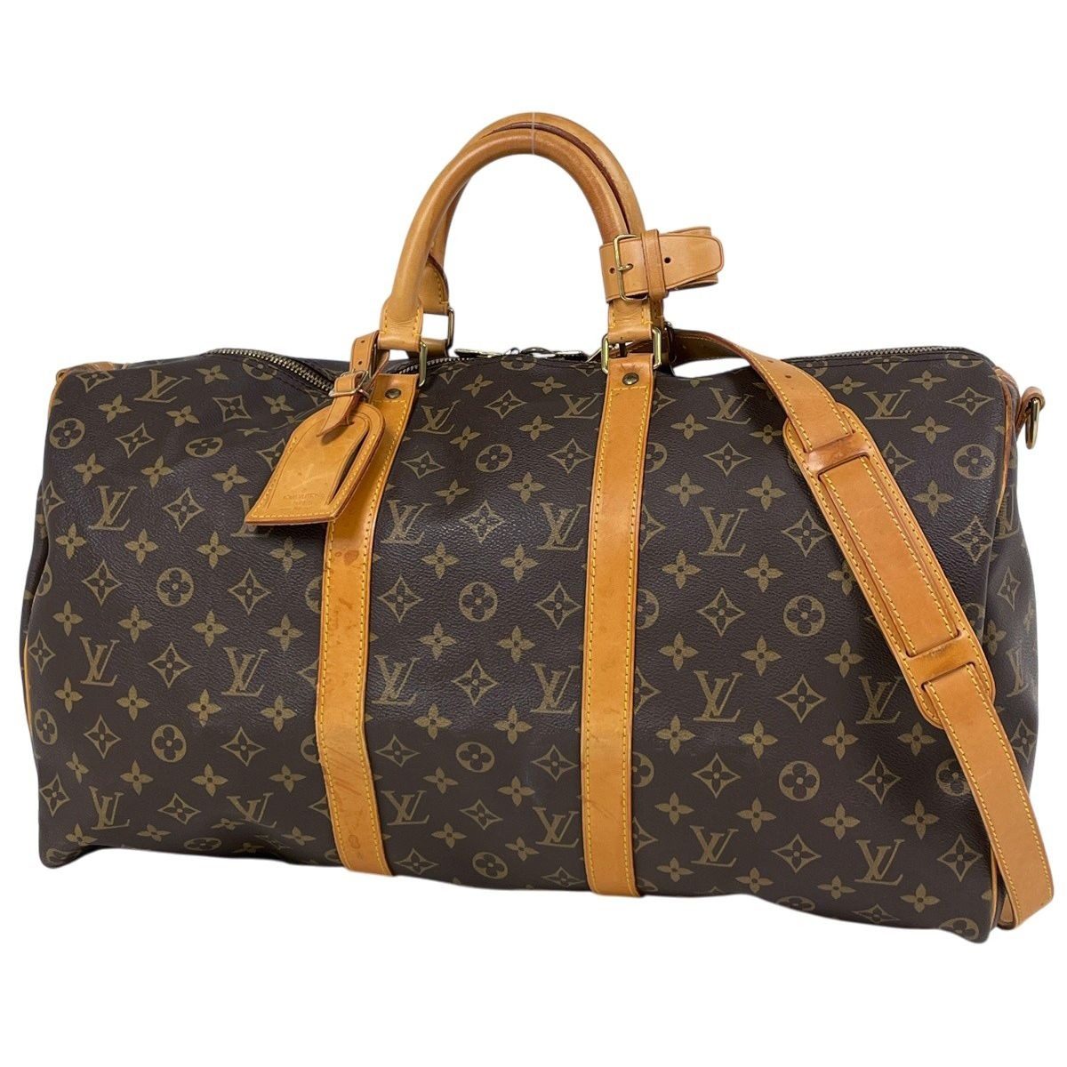 Louis Vuitton Keepall Bandouliere 50 2-Way Shoulder Bag Monogram Brown