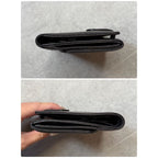 Chanel Coco W Hook Bifold Wallet Lamb Leather Black Compact — view 2