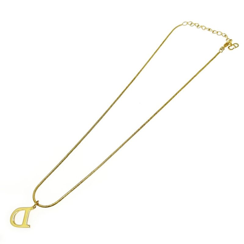 Christian Dior GP D Logo Necklace Gold — view 5