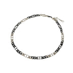 Dior CD Icon Chain Link Bicolor Necklace Brass Black Silver