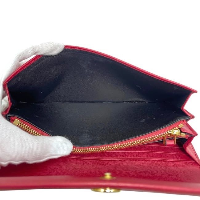 Loewe Foldable Long Wallet Continental Red Anagram — view 2