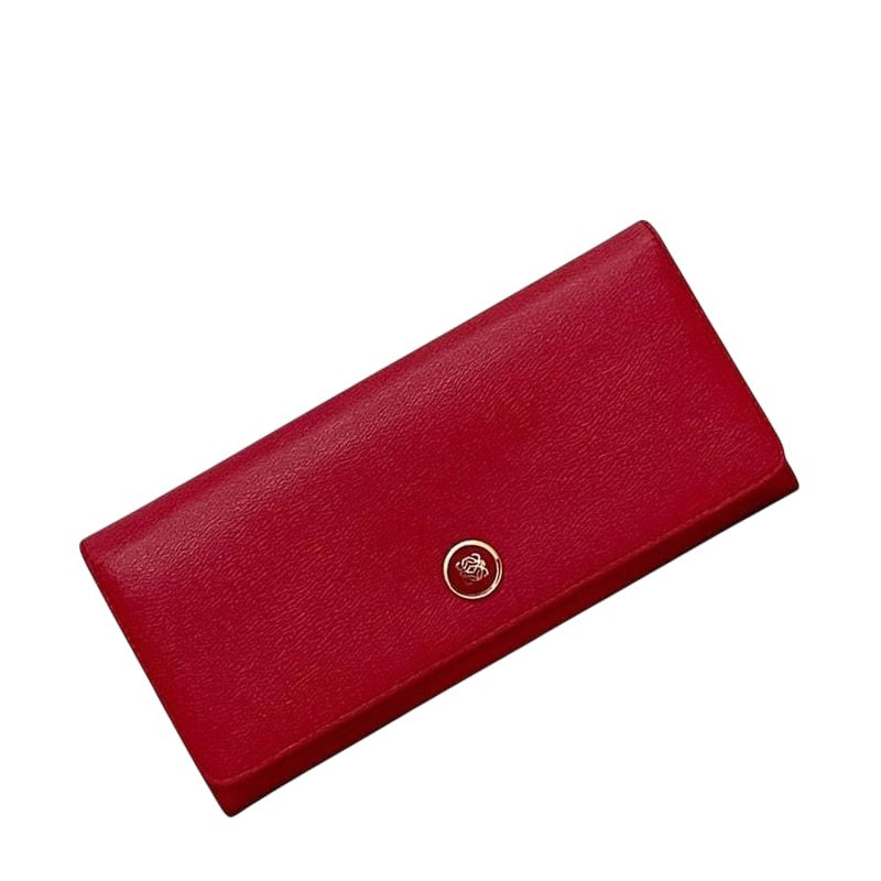 Loewe Foldable Long Wallet Continental Red Anagram