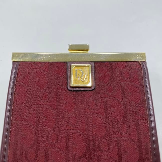 Christian Dior Wallet With Clasp Bordeaux Trotter Jacquard — view 7