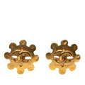 Chanel Coco Mark Vintage Gold Plated Earrings