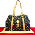 Louis Vuitton Aurelia MM Monogram Multicolor Leather Tote Shoulder Bag