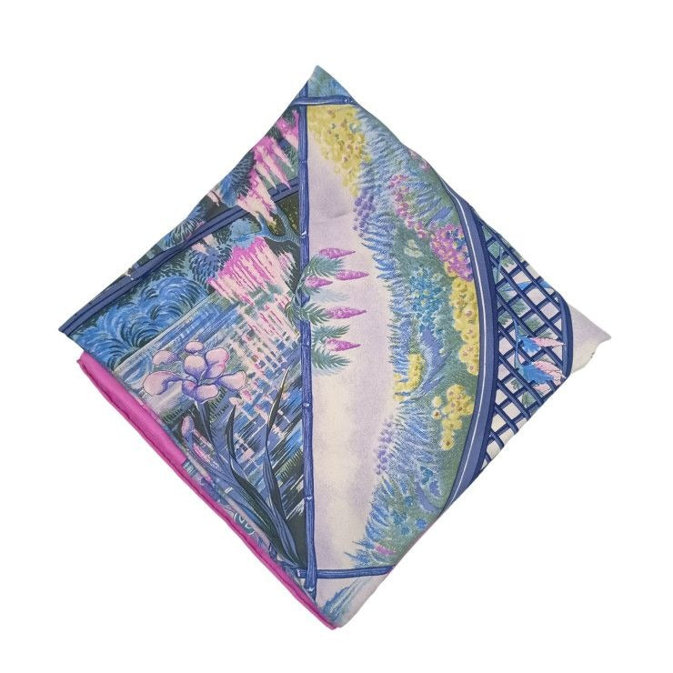 Hermes Scarf Carre 90 Multicolor Silk Giverny