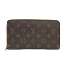 Louis Vuitton Wallet Zippy Organizer Brown Monogram Zip Around Travel Case Gold