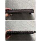 Bottega Veneta Round Zipper Long Wallet Intrecciato Calf Leather Dark Brown Men — view 2
