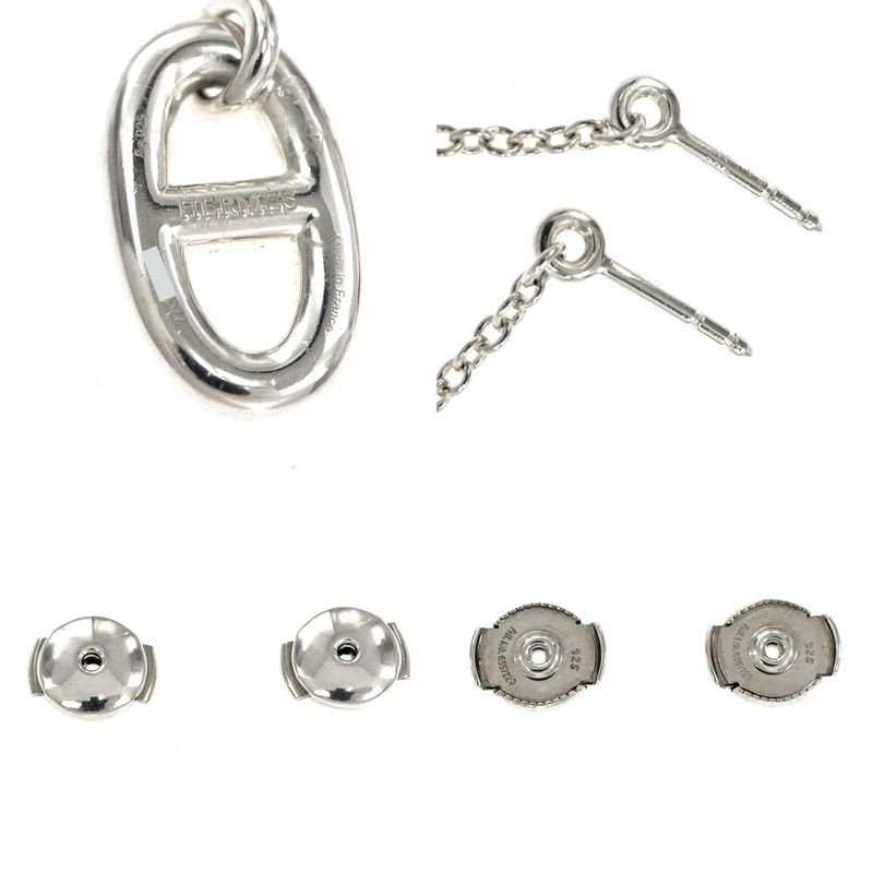 Hermes Chaine D'ancre Earrings Farande AG 925 Silver Jewelry Accessories — view 6