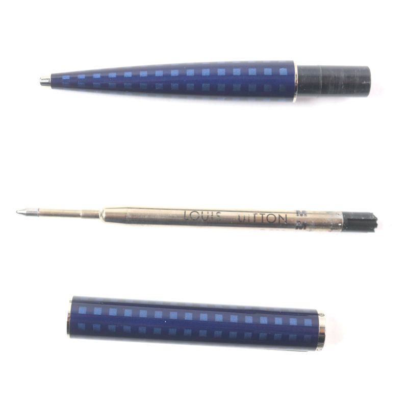 Louis Vuitton Jetluck Twist Ballpoint Pen Navy Silver With Case — view 4