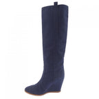 Chanel Long Boots Navy — view 2
