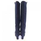 Chanel Long Boots Navy — view 5
