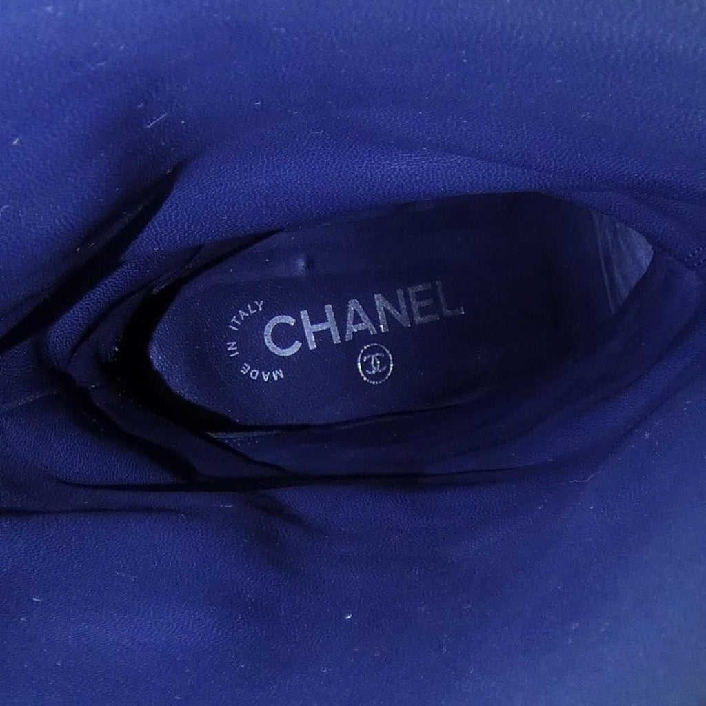 Chanel Long Boots Navy — view 6