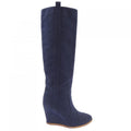 Chanel Long Boots Navy