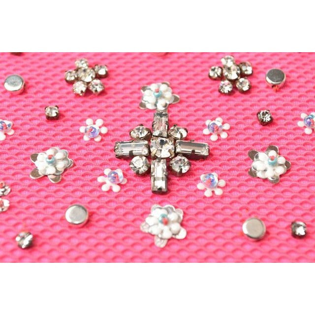 Christian Dior Chain Shoulder Bag Clutch Pouch Rhinestone — view 3