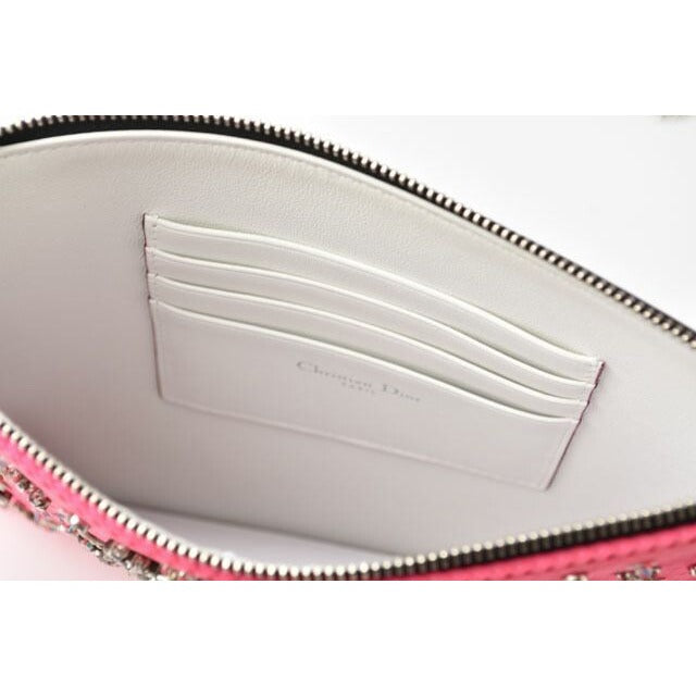 Christian Dior Chain Shoulder Bag Clutch Pouch Rhinestone — view 6