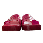 Gucci Rubber Logo Sandals Red — view 2