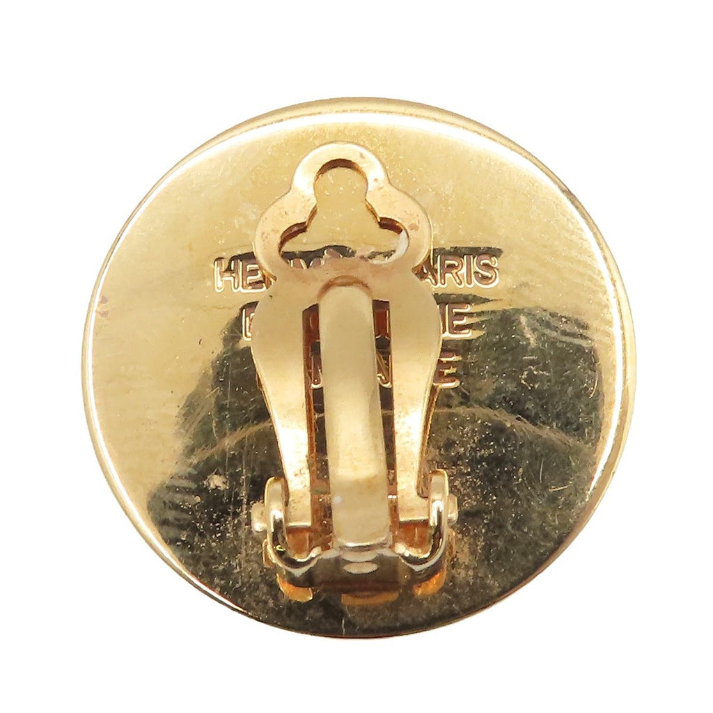 Hermes Sellier Gold Metal Vintage Earrings — view 4
