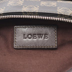 Loewe Shoulder Bag Repeat Anagram Gray Brown Canvas Leather — view 4