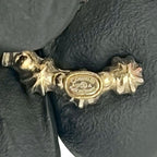 Chanel Coco Mark Metal Rhinestone Earrings Accessories 19AA — view 3