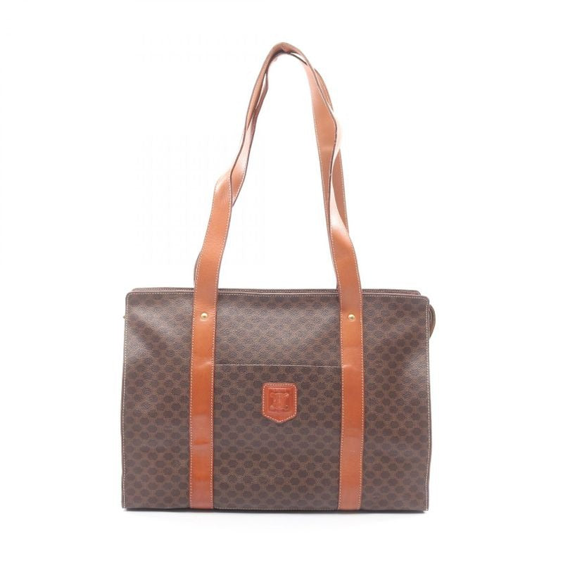 Celine Tote Bag Macadam Dark Brown Leather — view 2