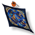 Hermes Pleated Scarf Silk Musee Vivant du Cheval Chantilly Chien Castle Horse