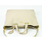 Prada Leather 2-Way Shoulder Bag Tote Beige Outside — view 5
