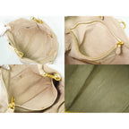 Prada Leather 2-Way Shoulder Bag Tote Beige Outside — view 8