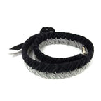 Fendi Velour Ribbon Strap Shoulder Black Gray — view 2