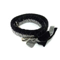 Fendi Velour Ribbon Strap Shoulder Black Gray