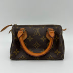 Louis Vuitton Monogram Canvas Shoulder Bag Mini Speedy Brown — view 3